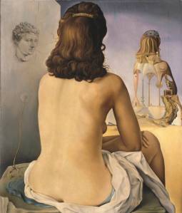 Salvador-Dali-My-Wife-Nude-Contemplating-her-own-Flesh-Becoming-Stairs-1945